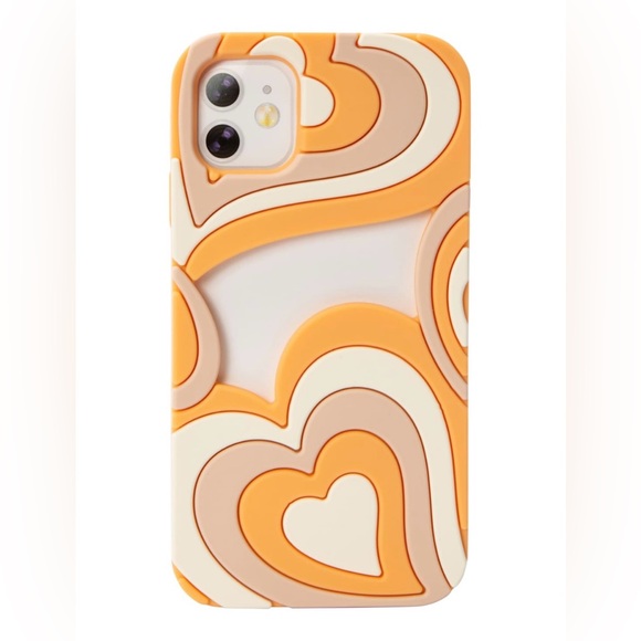 IPhone 11®/XR® Silicone Phone Case | Orange/Cream - Picture 1 of 3